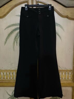Spacegirlz size 7 Black Wide-Leg Flare Dress Pants